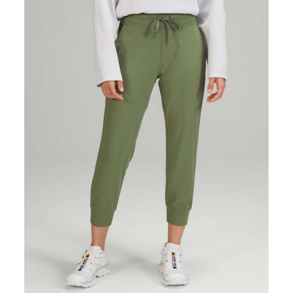 NWT Lululemon Ready to Rulu High-Rise Jogger Crop Green Twill size 16